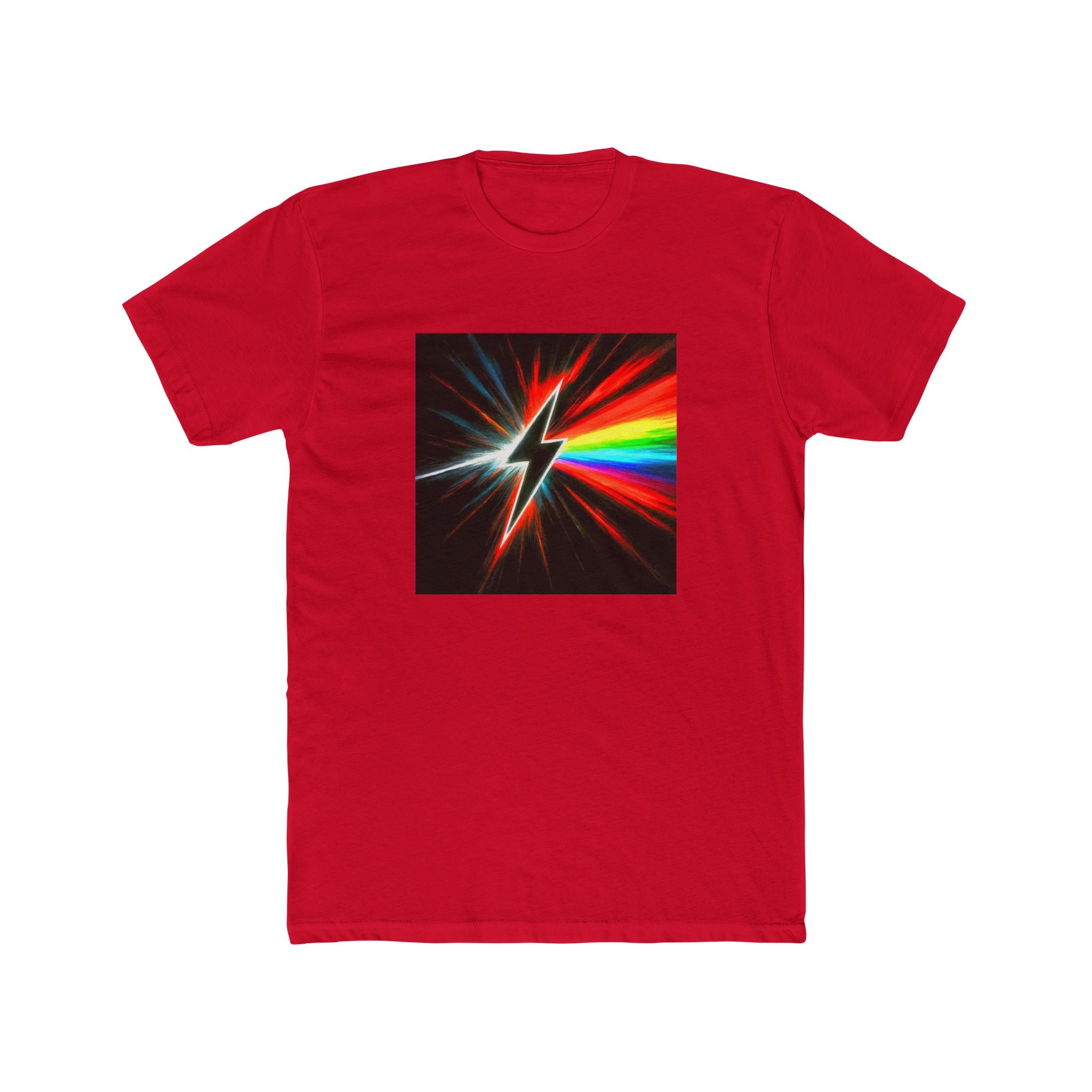 Lightning Prism Crew Tee — Retro Electric Graphic T-Shirt