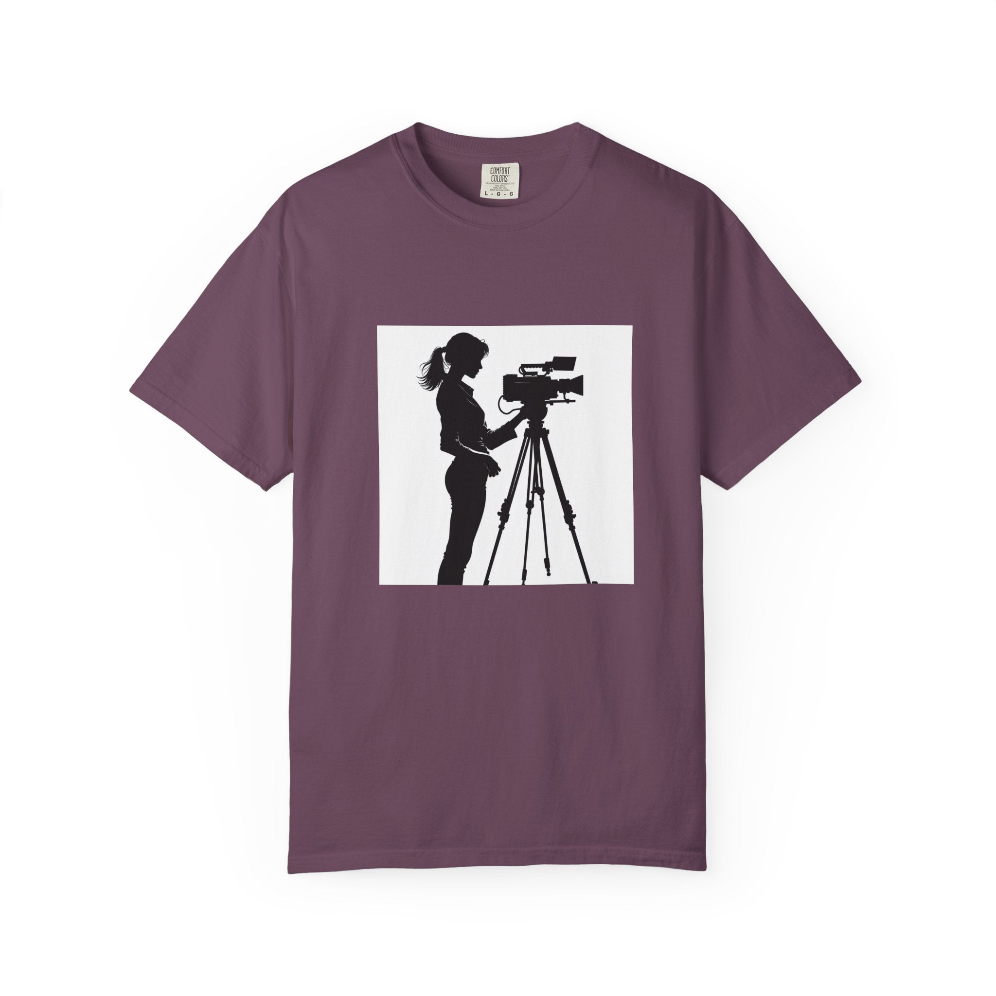 "Behind Every Great Story is Great Video" Female Silhouette Tee