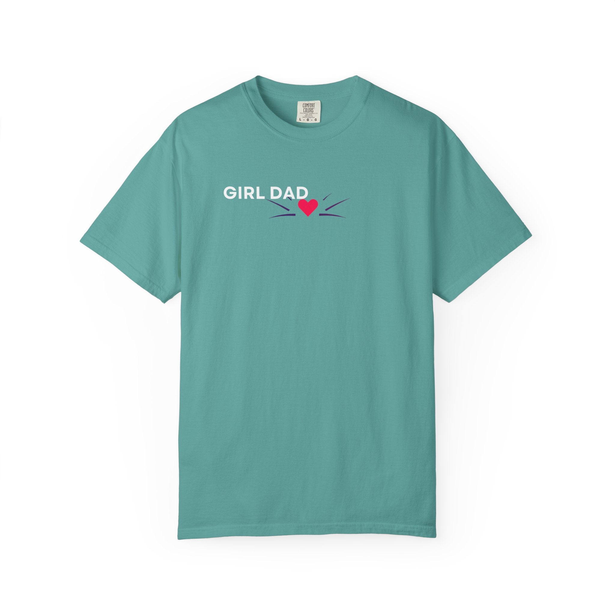 Girl Dad T-Shirt — 'Girl Dad' Heart Front & Colorful 'Original Art' Back Tee