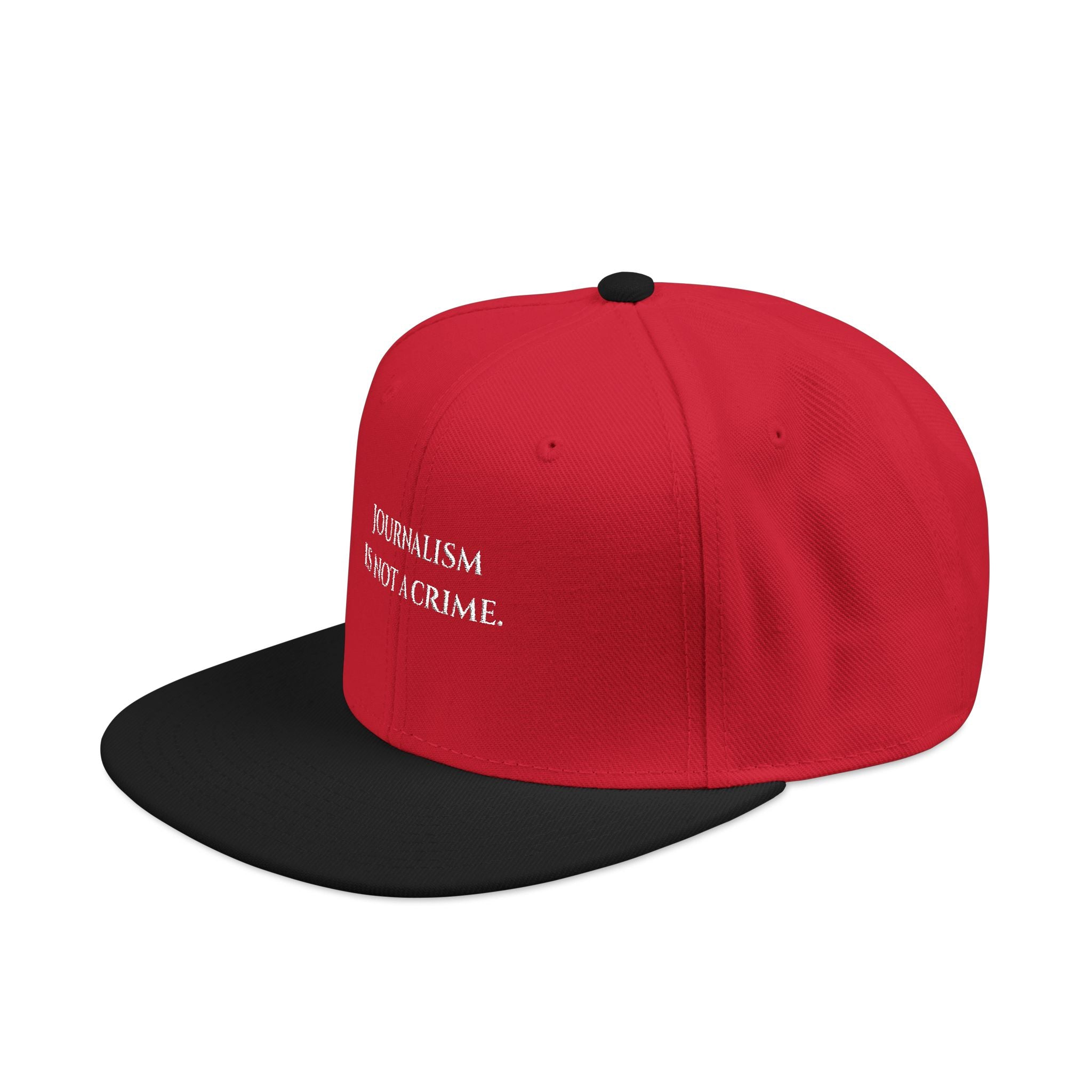"Journalism is not a Crime" Embroidered Snapback Hat —