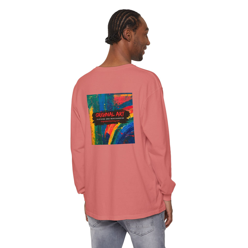 TV News Videographer: Unisex Garment-dyed Long Sleeve T-Shirt