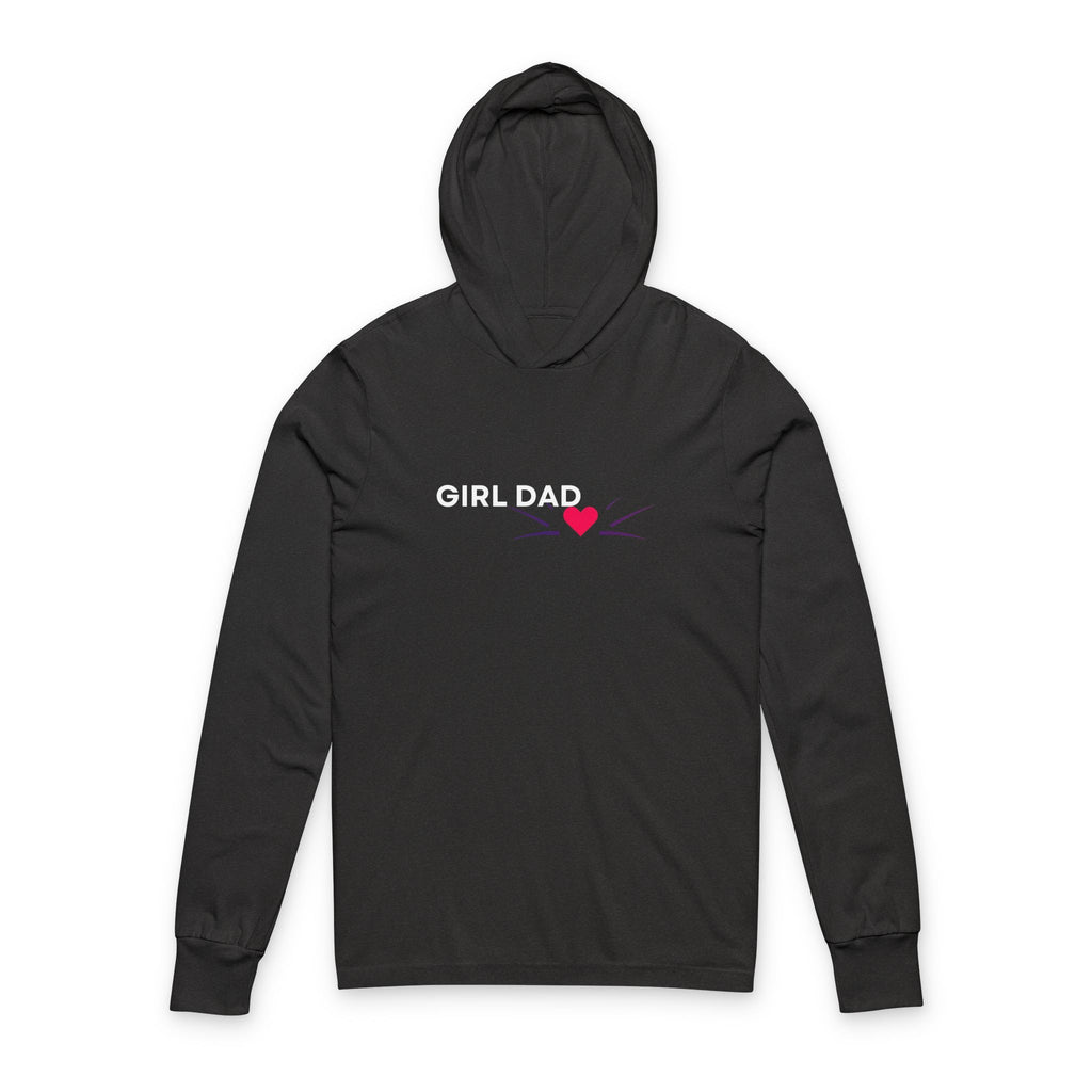 Girl Dad Hoodie — Heart Graphic Hooded Long-Sleeve Tee for Proud Fathers