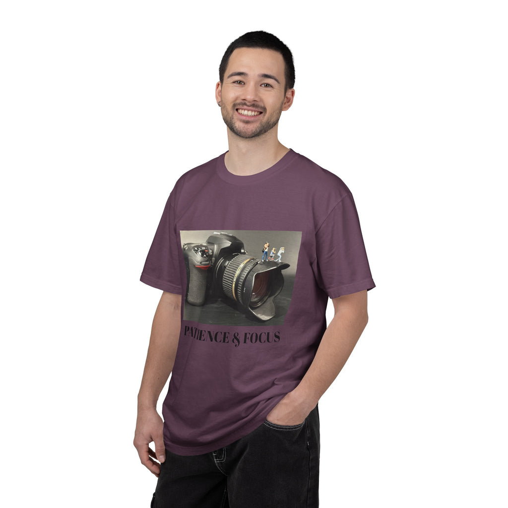 Patience & Focus Camera Tee — Photographer Inspirational Graphic T-Shirt