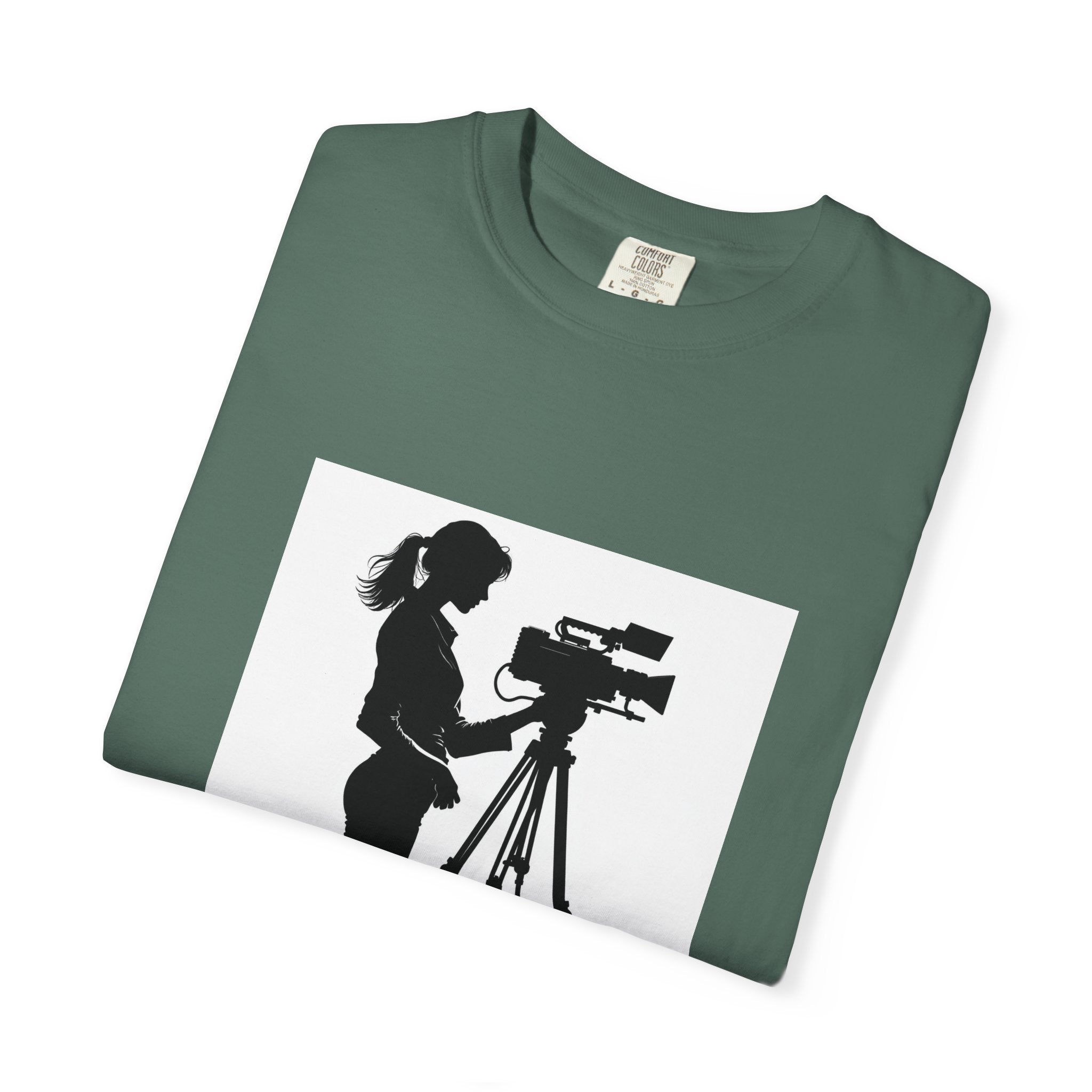"Behind Every Great Story is Great Video" Female Silhouette Tee
