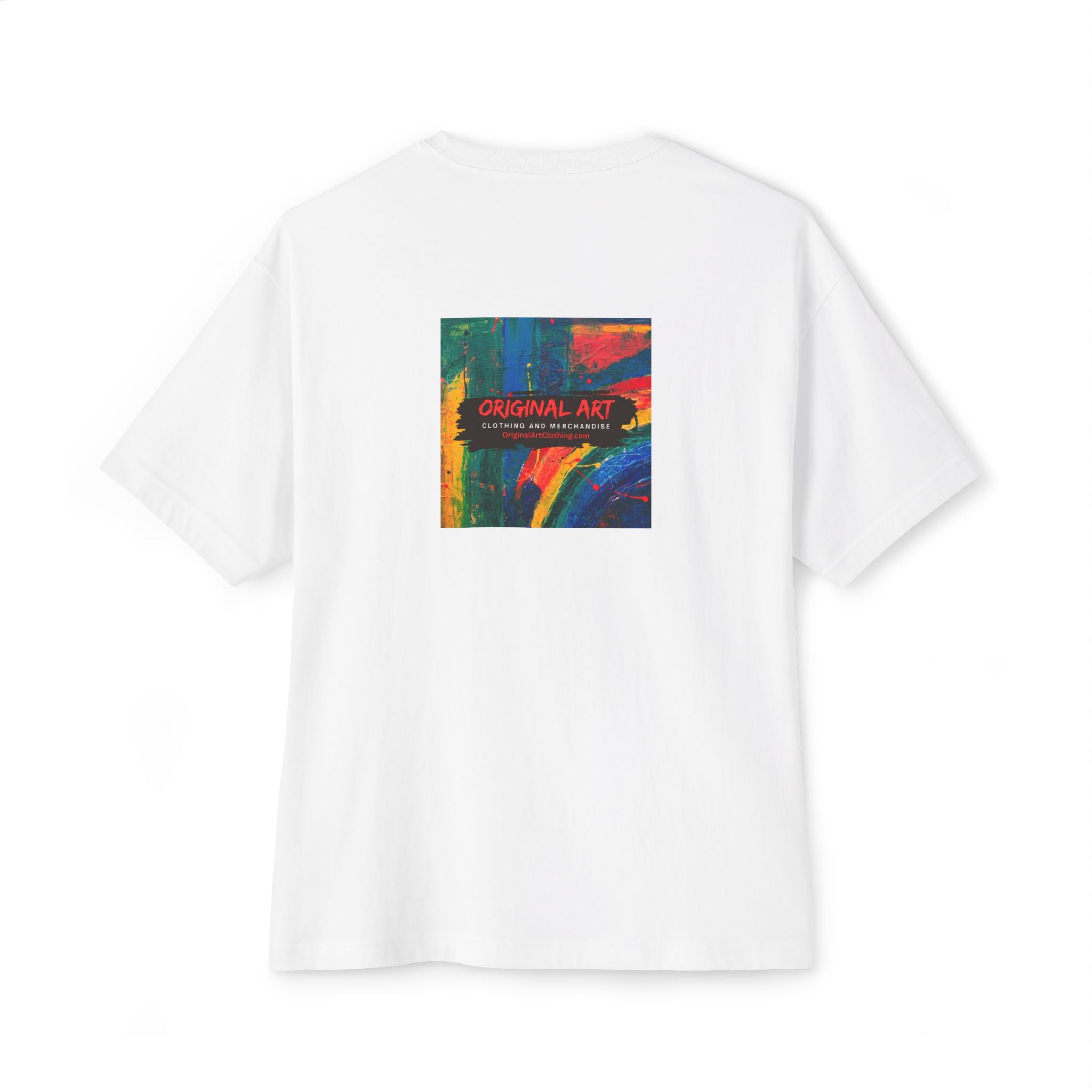 Teacher T‑Shirt — “I teach. It’s like directing a dramedy…” Oversized Boxy Tee with Colorful Back Art