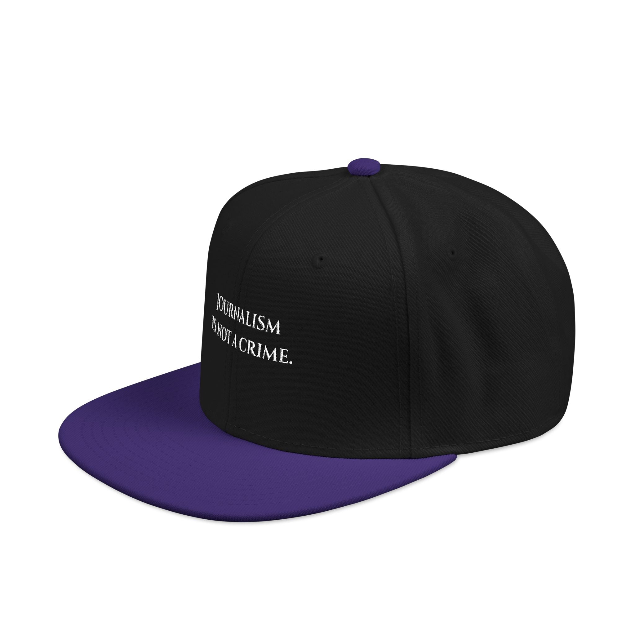 "Journalism is not a Crime" Embroidered Snapback Hat —