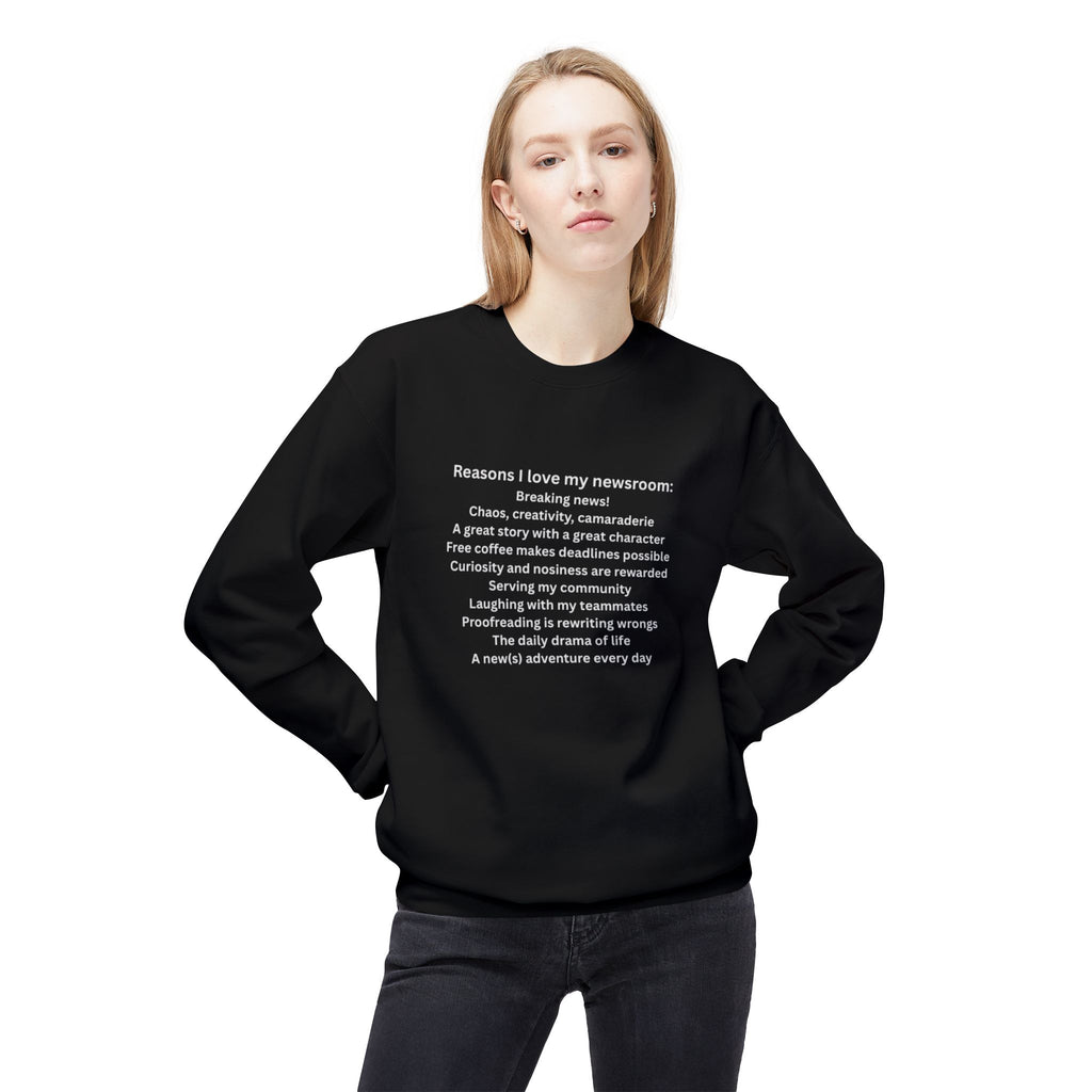 "Reasons I Love My Newsroom" Crewneck Sweatshirt