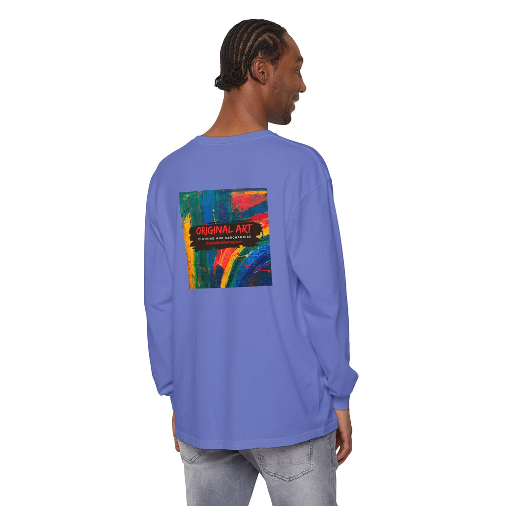 Teacher Long Sleeve Tee — "I Teach: My Super Power Is Multi-tasking" with Colorful Art Back