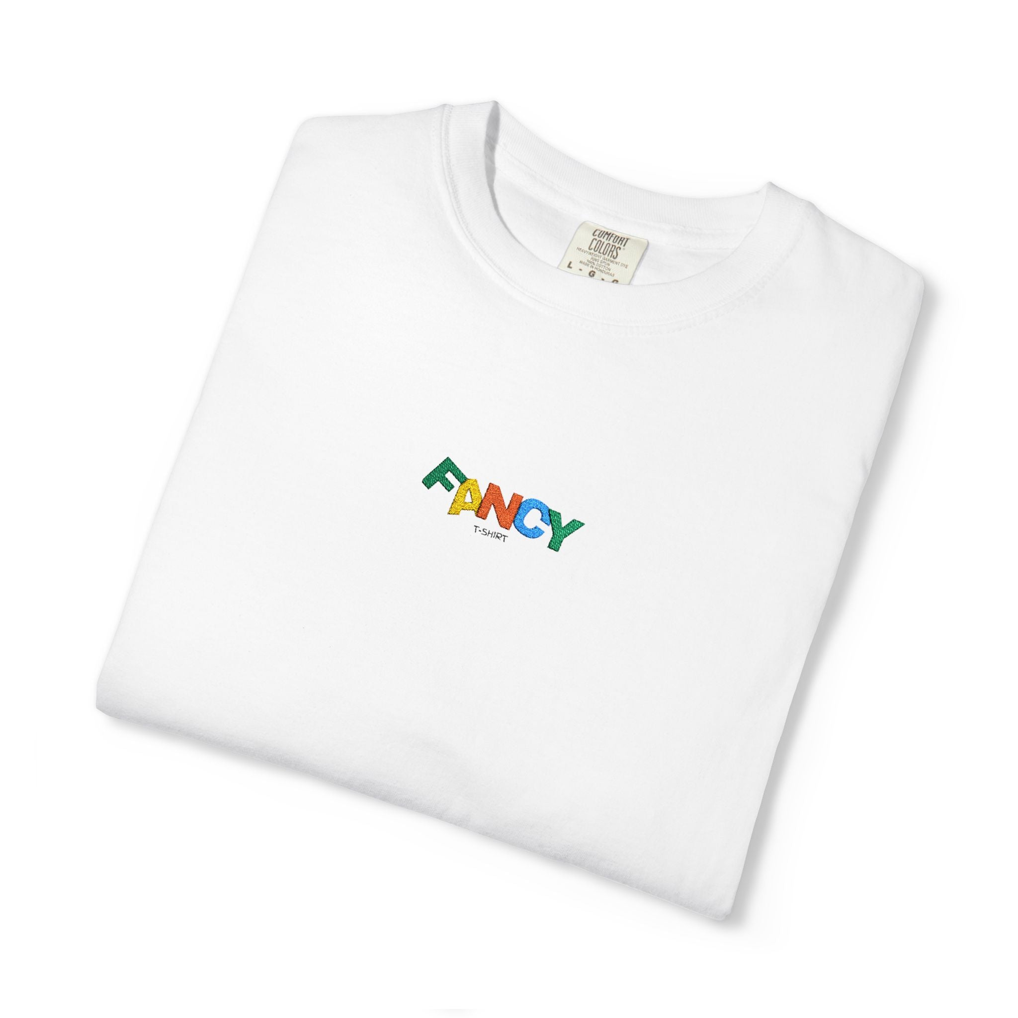 "Fancy" Colorful Logo T-Shirt — Small Chest & Sleeve Graphic