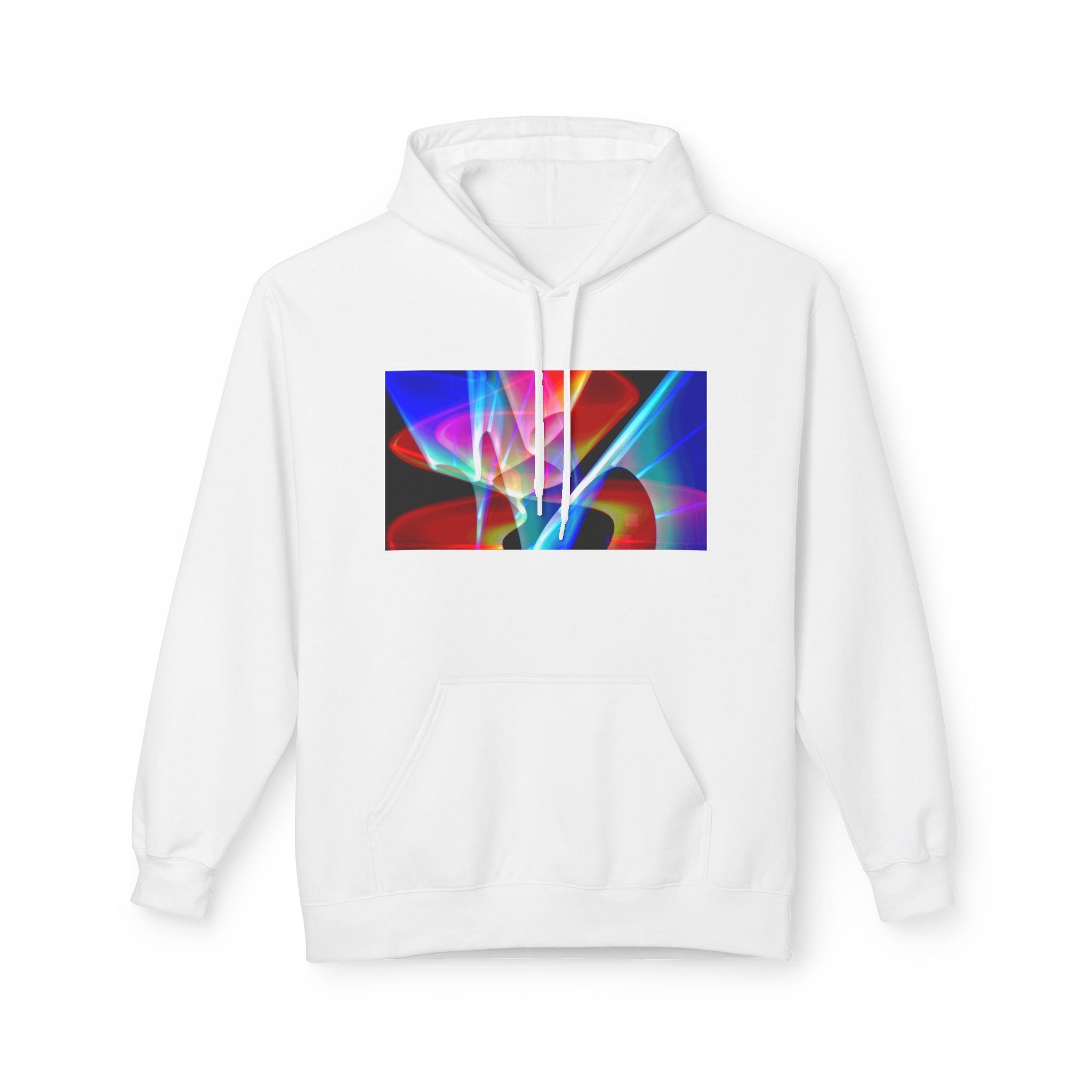 Vibrant Abstract Art Fleece Hoodie