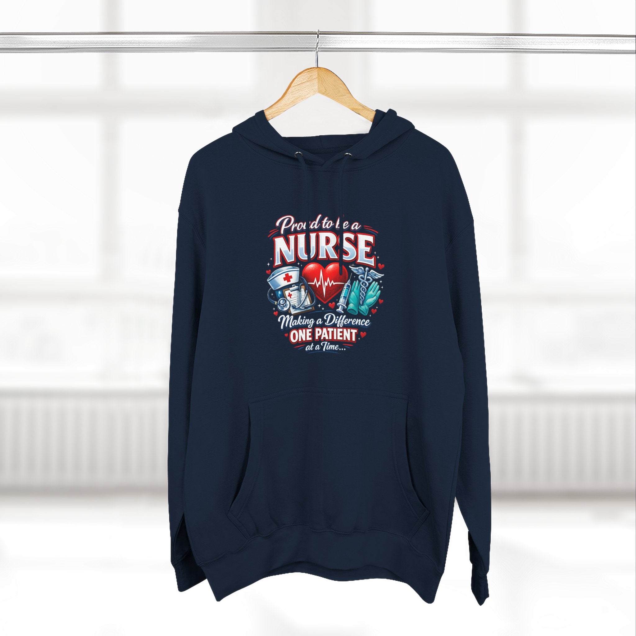 ‘Proud to be a Nurse’ Fleece Pullover Hoodie