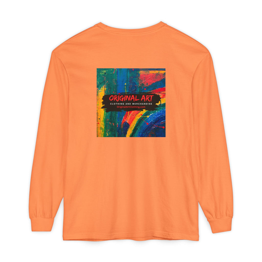 TV News Videographer: Unisex Garment-dyed Long Sleeve T-Shirt