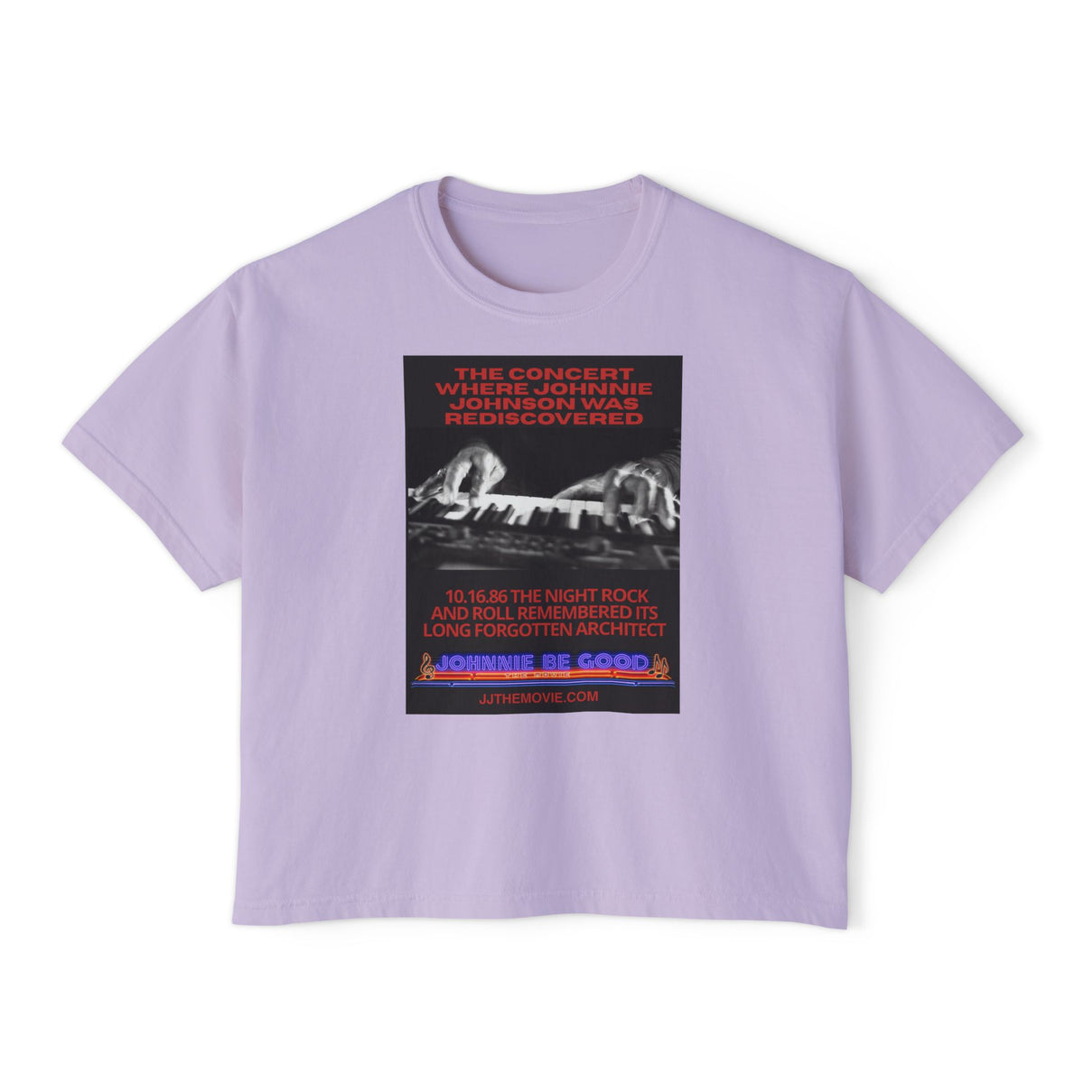 'The Concert: Johnnie Johnson' Ticket Design Graphic Boxy Tee