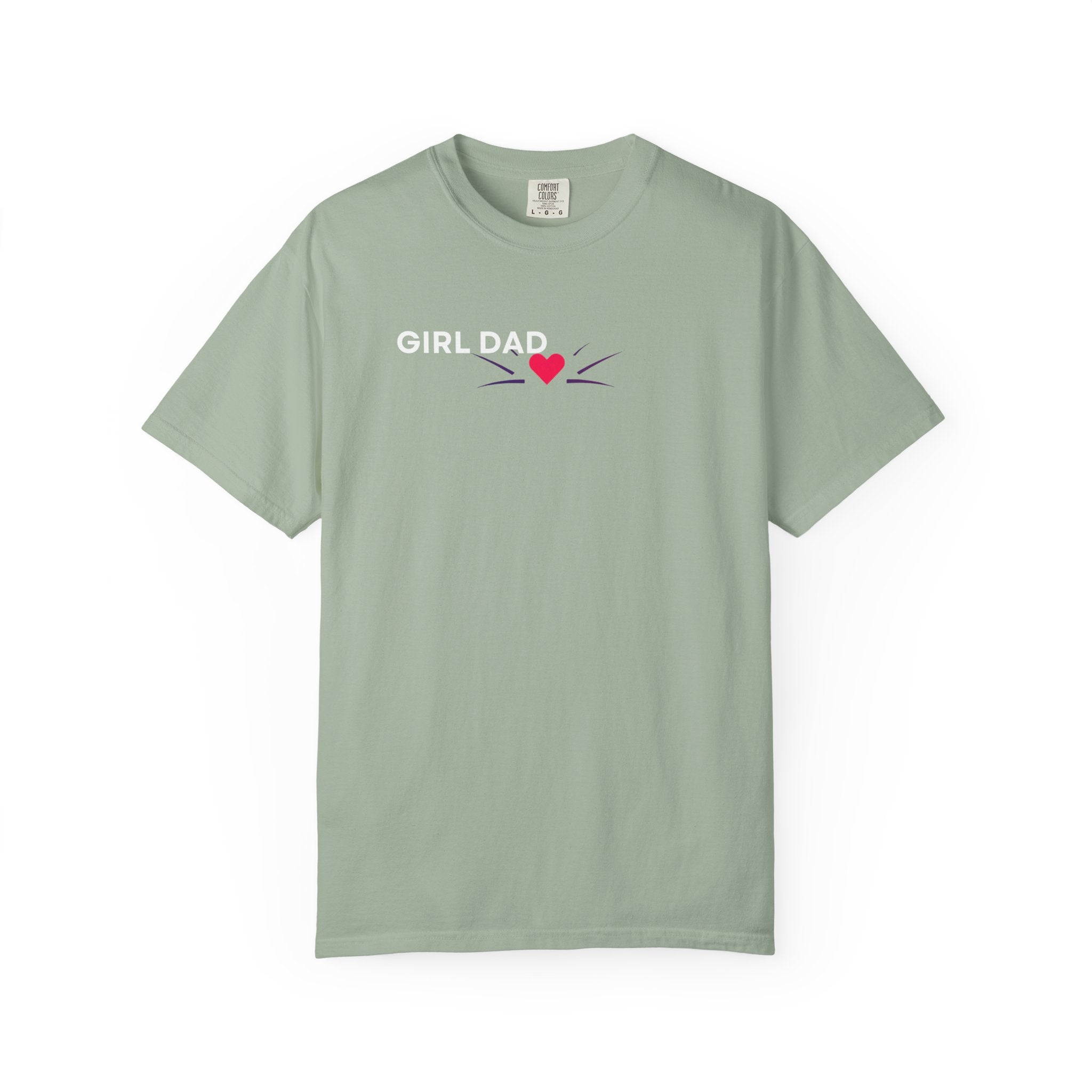 Girl Dad T-Shirt — 'Girl Dad' Heart Front & Colorful 'Original Art' Back Tee