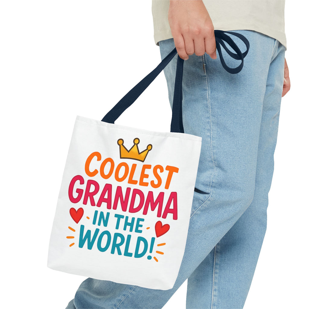 Tote — "Coolest Grandma in the World" Colorful Printed Tote Bag