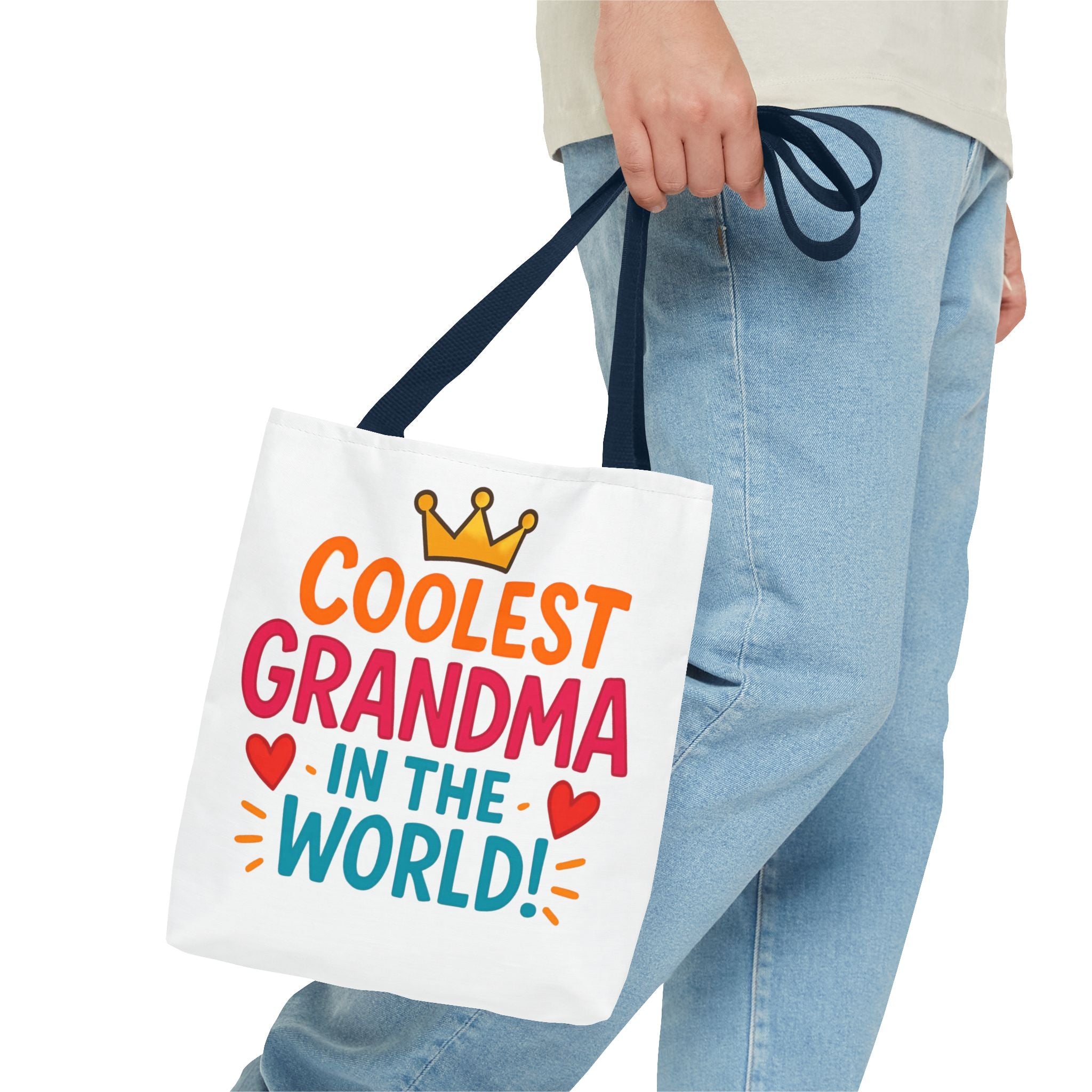 Tote — "Coolest Grandma in the World" Colorful Printed Tote Bag