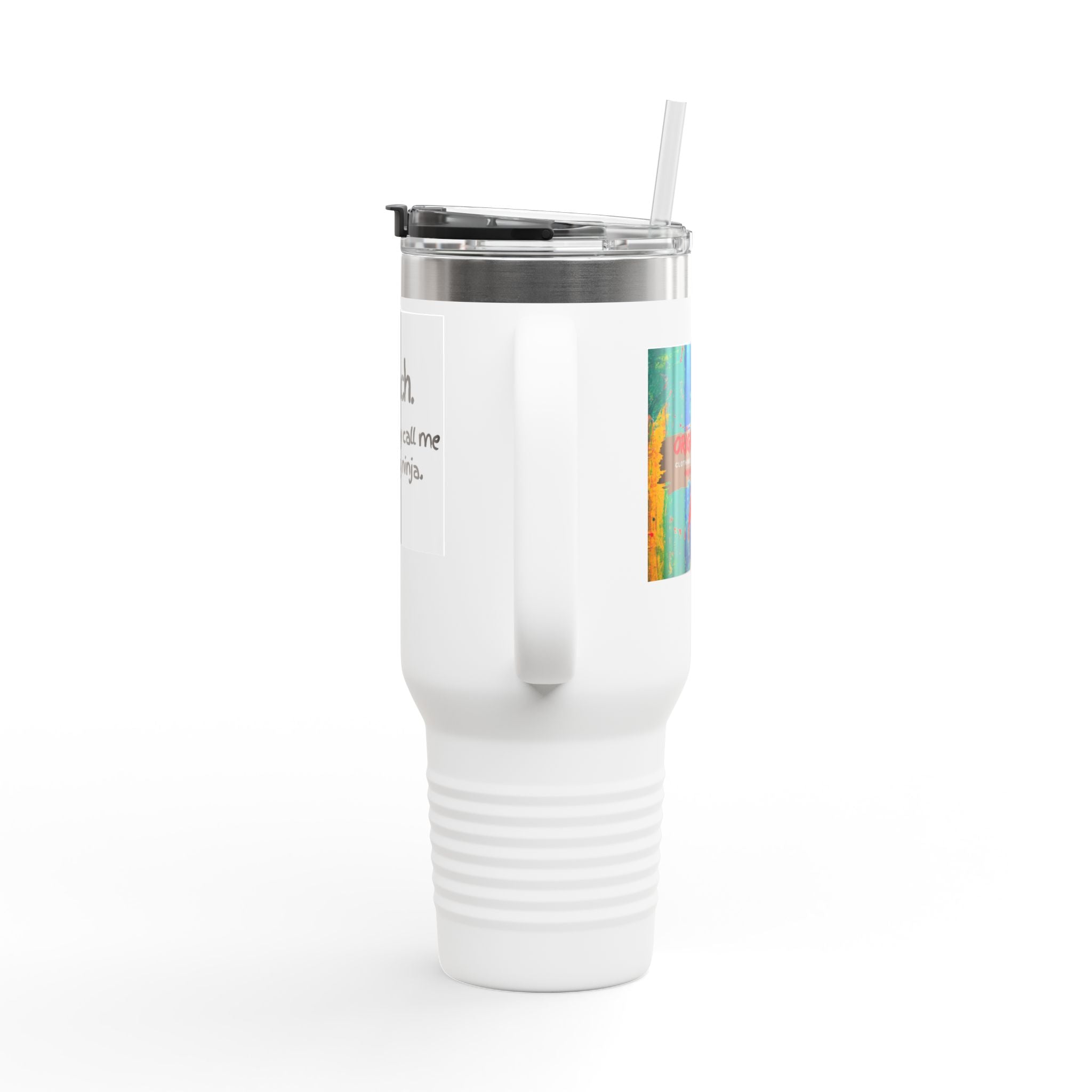 Travel Mug — "I teach. But you may call me a learning ninja." 40oz Insulated Teacher Tumbler
